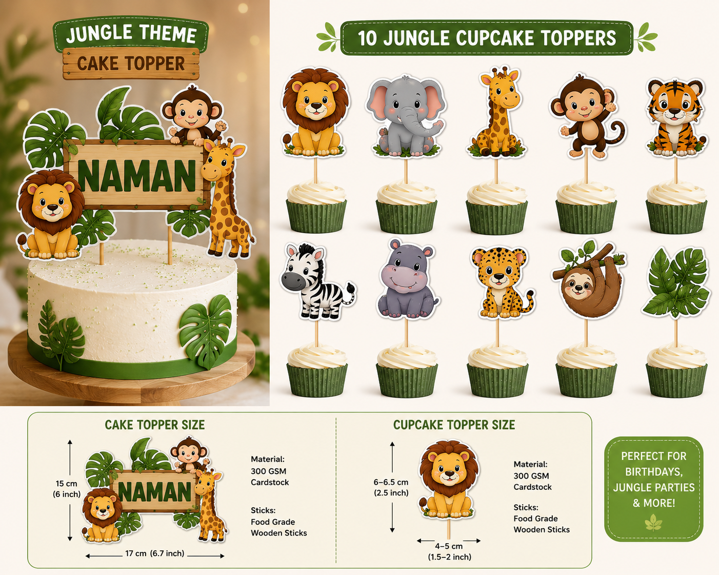 Personalized Cupcake Toppers | Theme-Based Cupcake Decorations | Craftingifts